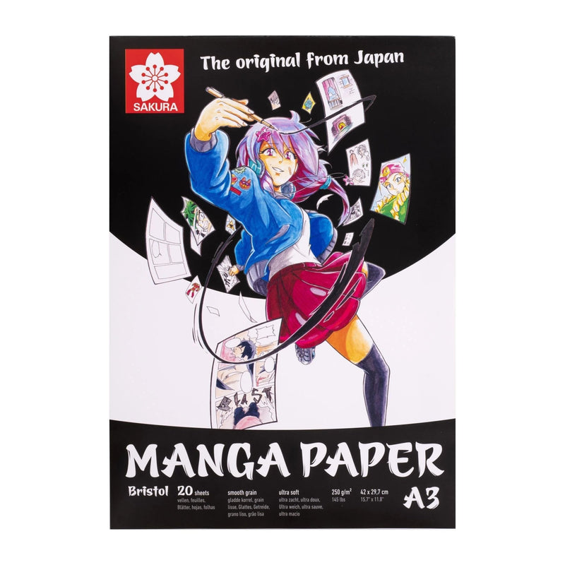 Block De Papel Manga - Sakura Bristol (20 Hojas) - Entrelíneas Papelería - Blocks