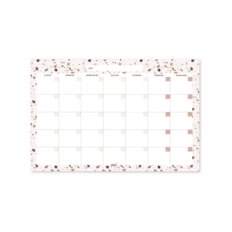 Calendario Mensual Yay! Paper - Entrelíneas Papelería - Calendario