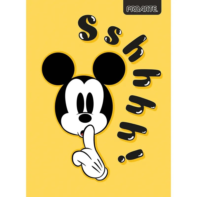 Cuaderno Cuarta Proarte Colección Mickey Mouse Flocked - Entrelíneas Papelería - Cuadernos
