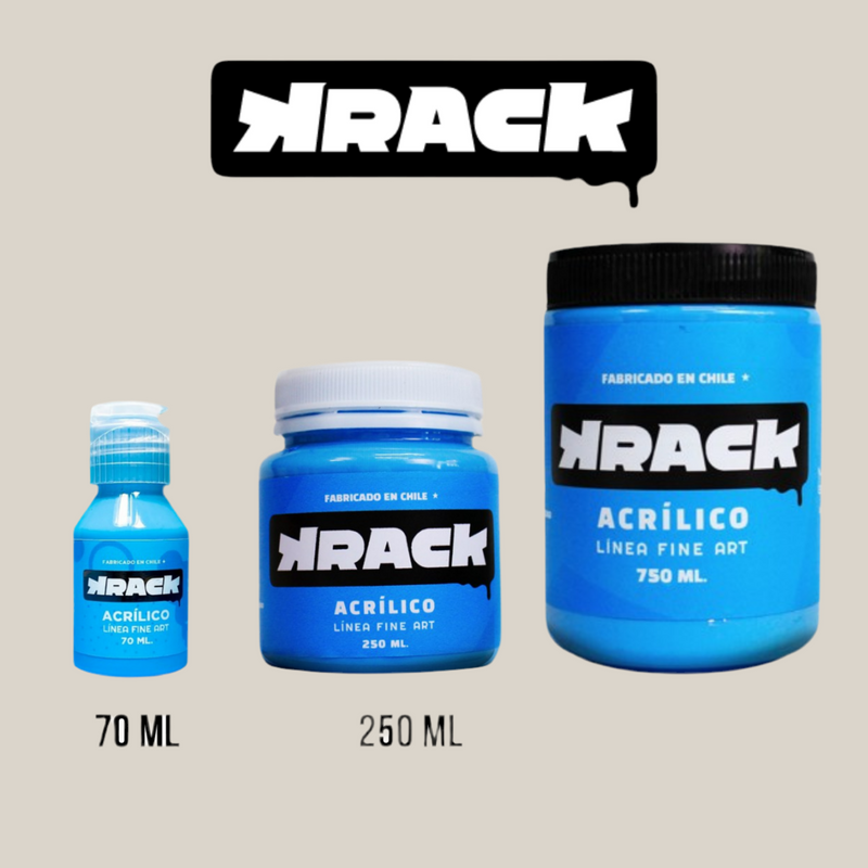 Pinturas acrílicas Krack (70, 250 y 750 ml.)