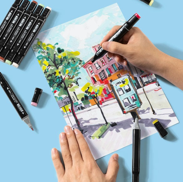 Set Marcadores Artísticos Doble Punta DELI
