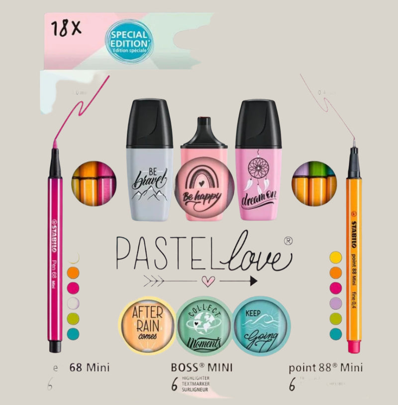 Set 18 Stabilo Pastel Love Mini