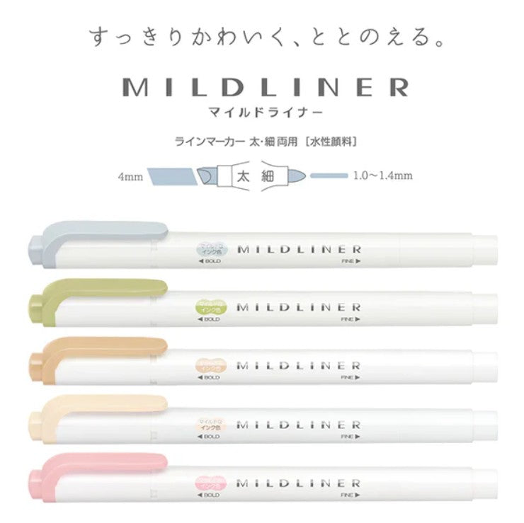Set 5 Destacadores Zebra Mildliner
