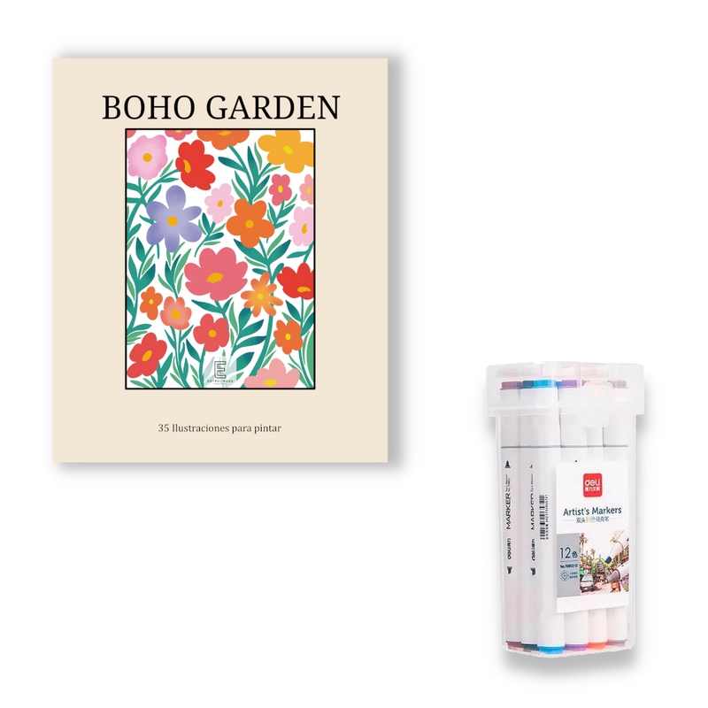Boho Garden: Libro para Colorear con 35 Ilustraciones 🌸✨