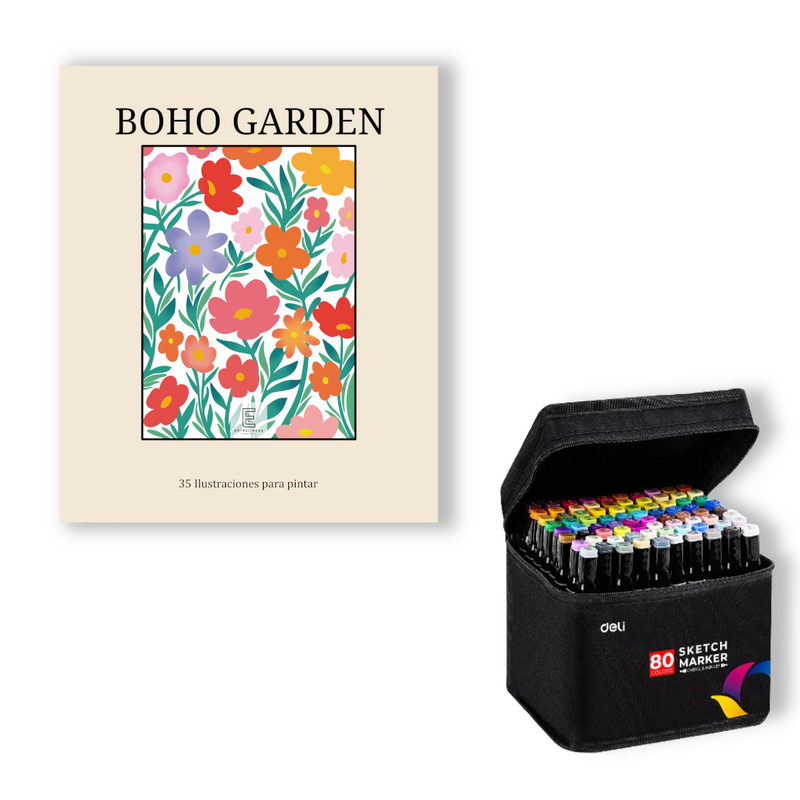 Boho Garden: Libro para Colorear con 35 Ilustraciones 🌸✨