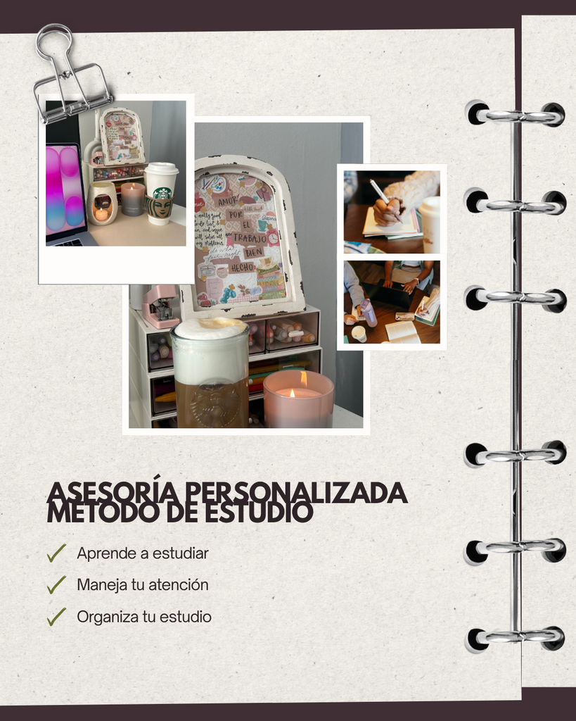 Asesoría personalizada de Métodos de Estudio