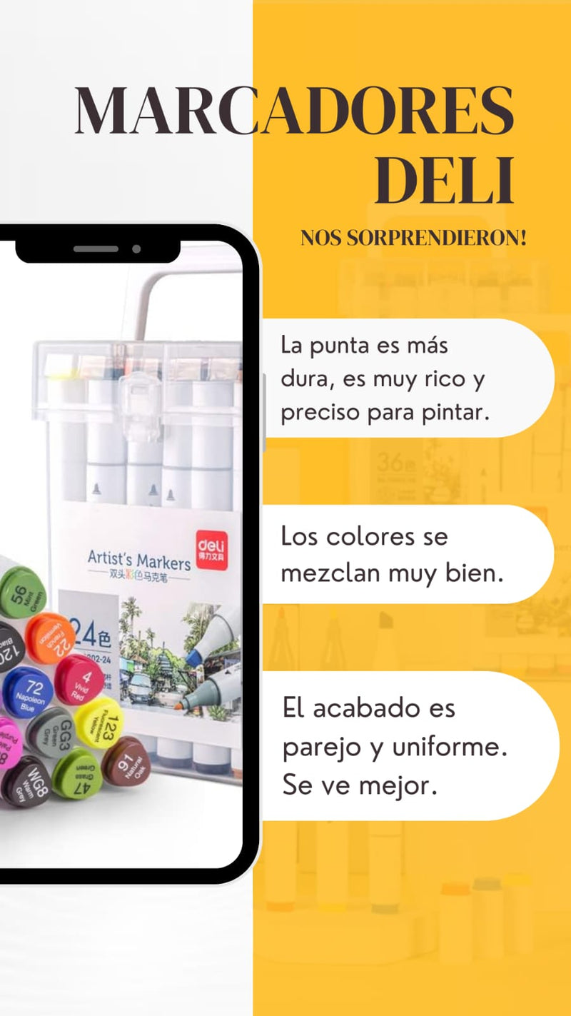Set Marcadores Artísticos Doble Punta DELI