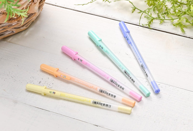 Set 6 Lápices Gel Sakura Gelly Roll Moonlight Pastel 1.0mm