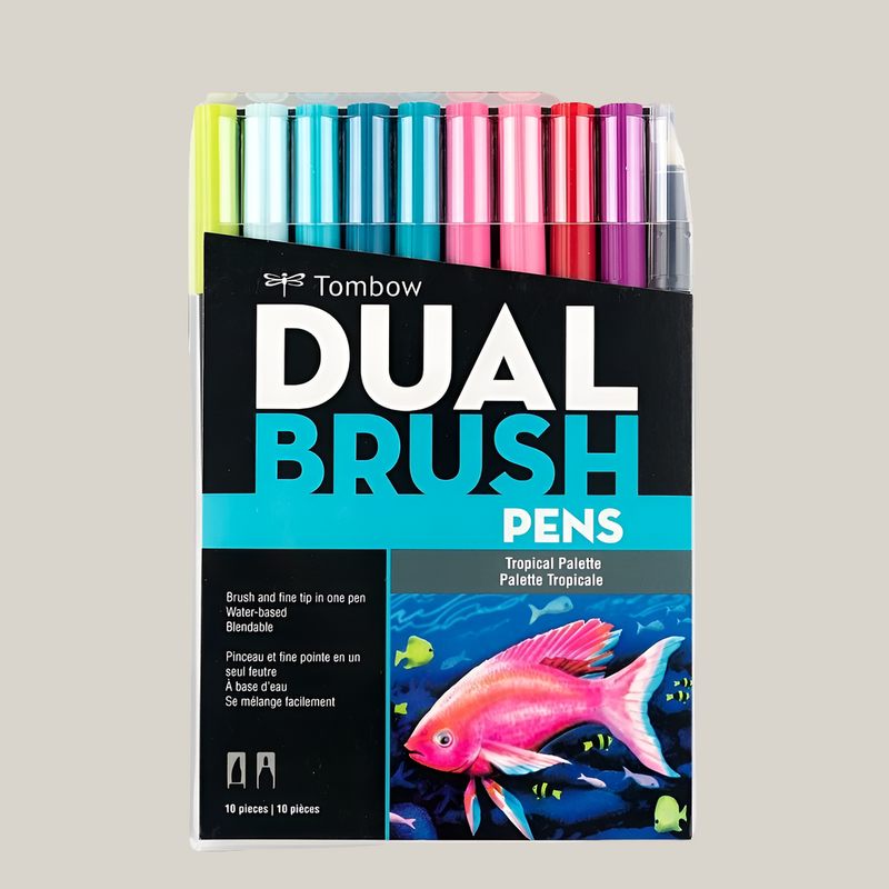 Set 10 Marcadores Tombow Dual Brush Tropical