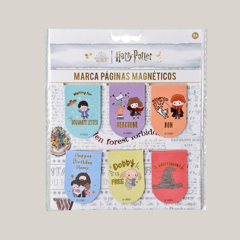 Set de Marcapáginas Magnético Harry Potter Tonos Pastel