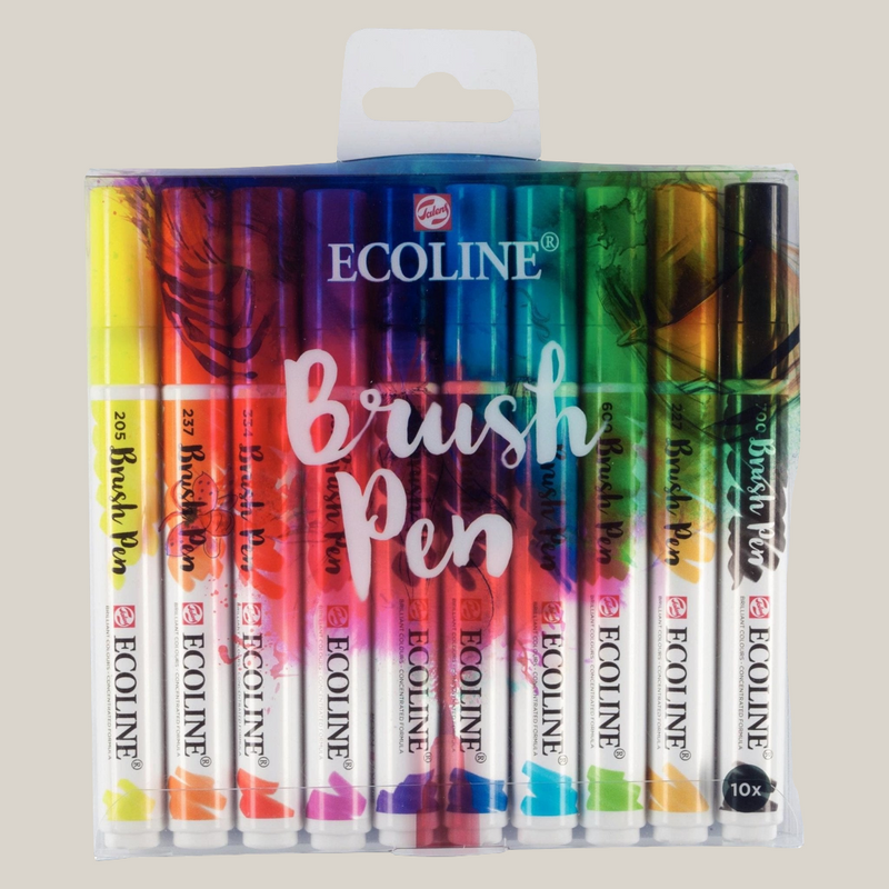 Set de Marcadores punta pincel acuarelables Ecoline