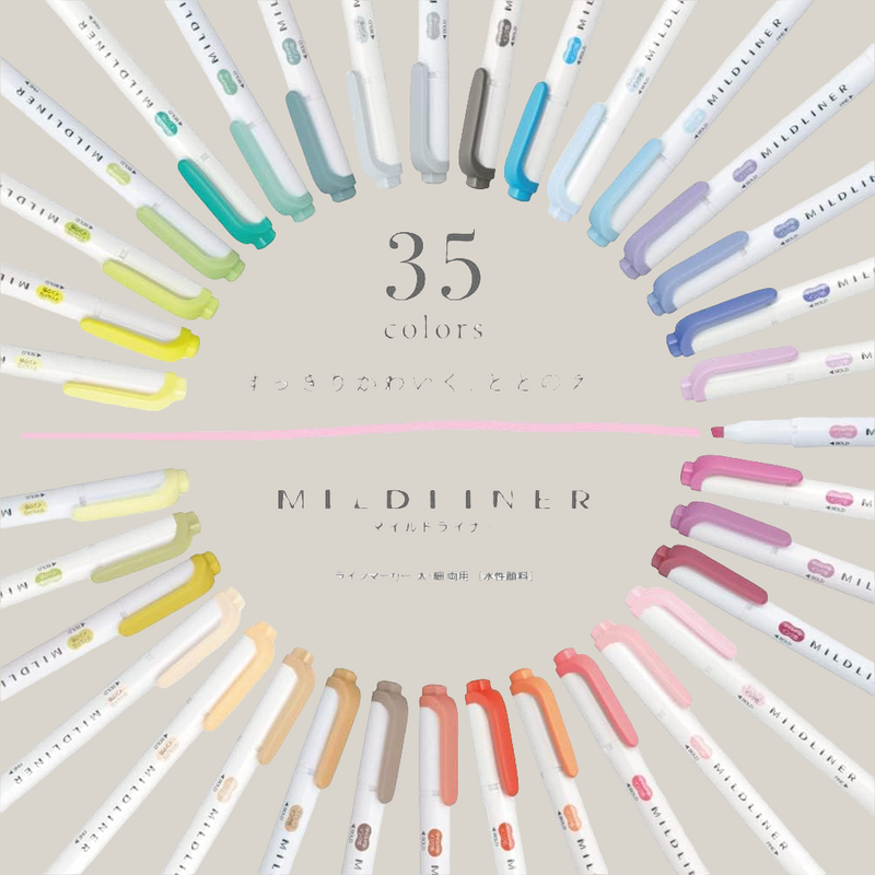Set 35 colores Mildliner Zebra