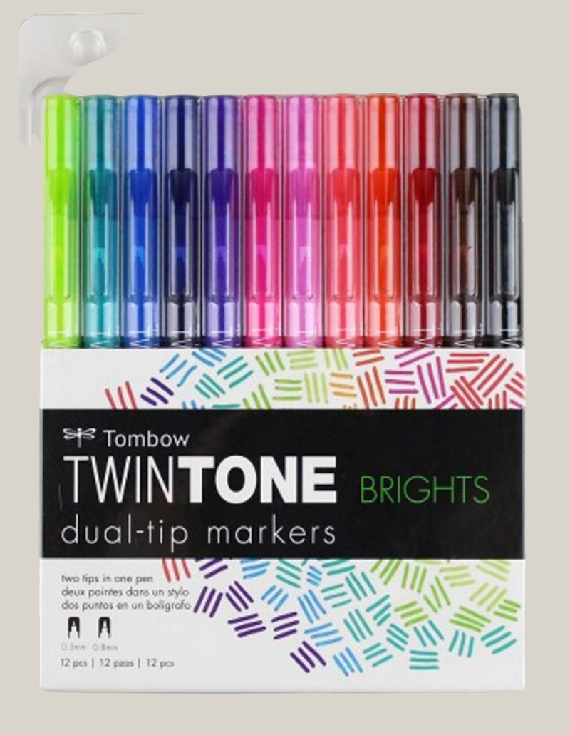 Set 12 Marcadores Tombow TwinTone Brights