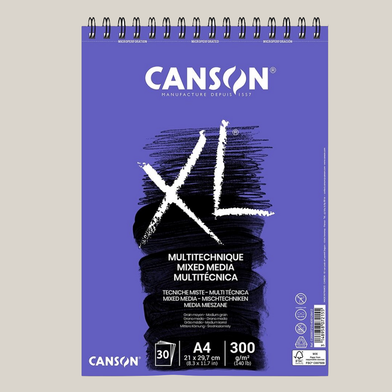 Croquera Canson XL Mix Media 300 Gramos