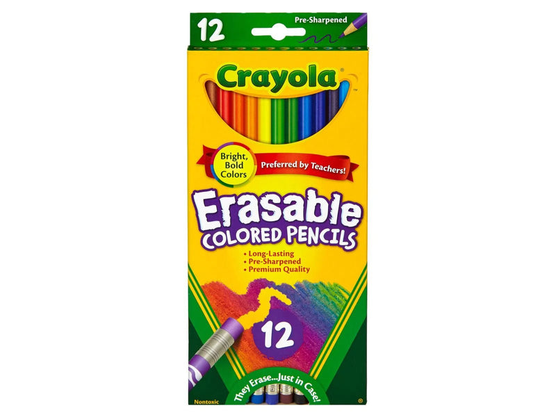 12 Lápices de Colores borrables Crayola - Entrelíneas Papelería -