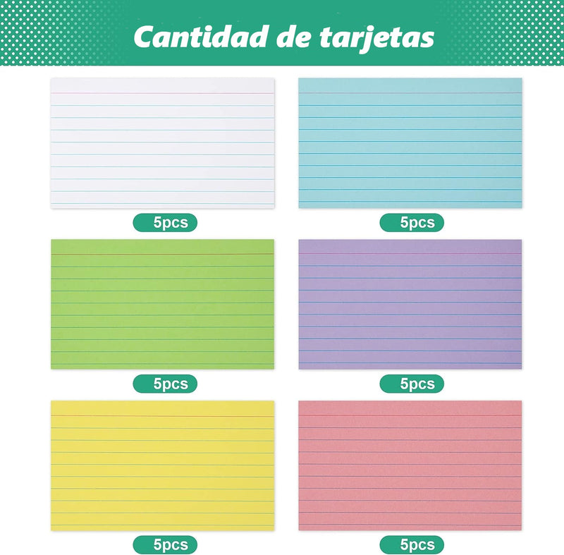 30 Tarjetas Flash Card (150 grs.) - Entrelíneas Papelería -