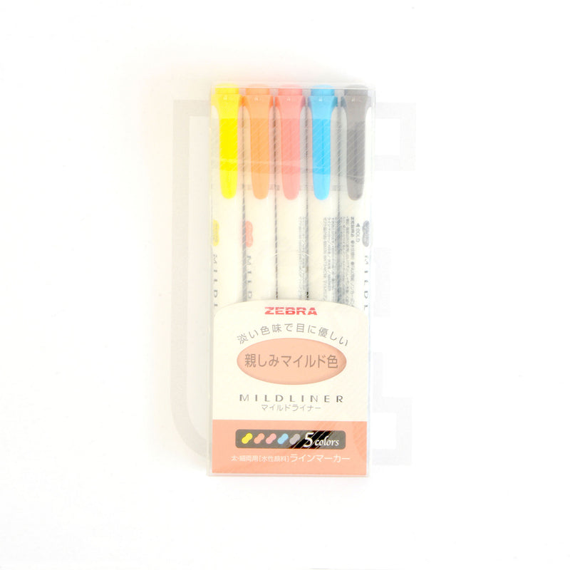 Set 5 Destacadores Zebra Mildliner