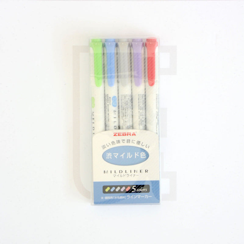 Set 5 Destacadores Zebra Mildliner