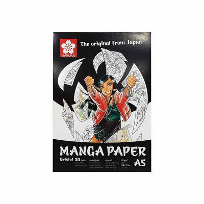 Block De Papel Manga - Sakura Bristol (20 Hojas, A5) - Entrelíneas Papelería -