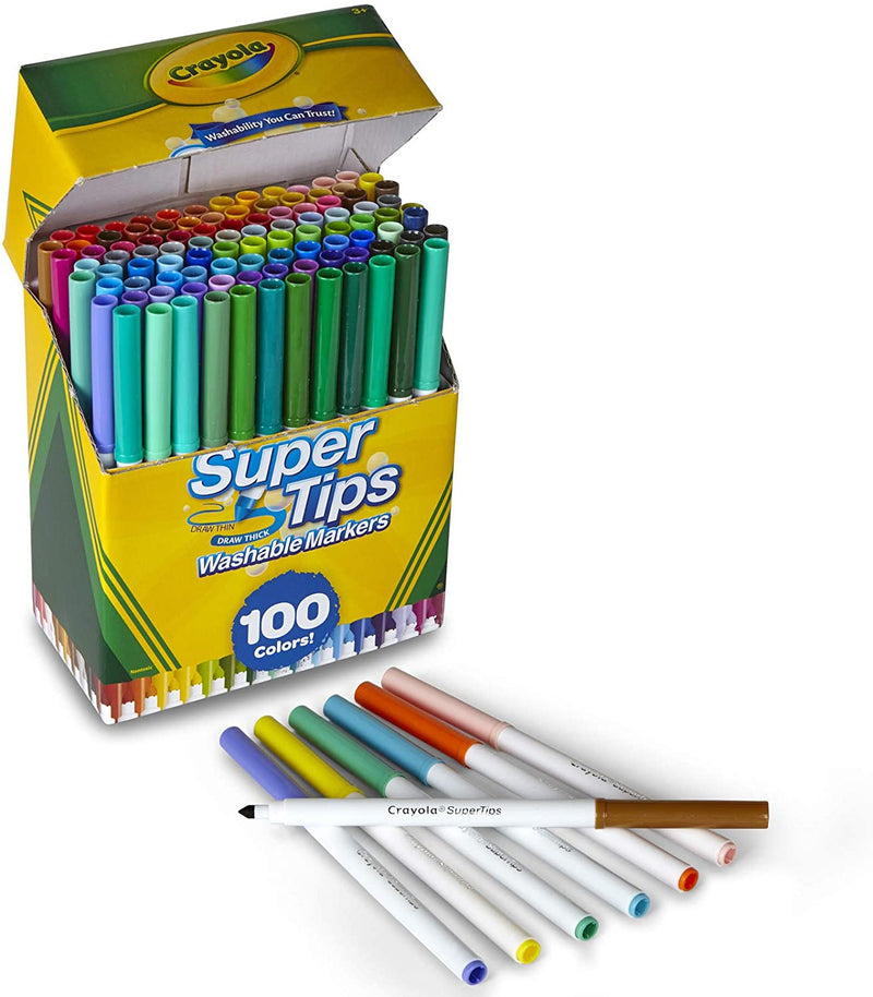 Box 100 Crayola Super Tips - Entrelíneas Papelería - Marcadores