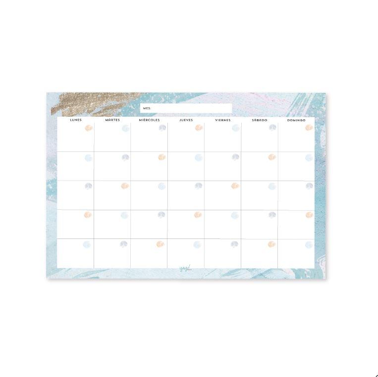 Calendario Mensual Yay! Paper - Entrelíneas Papelería - Calendario