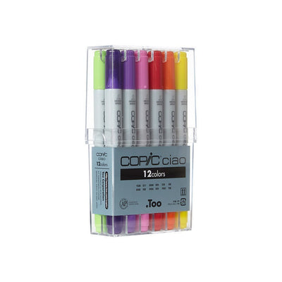 COPIC Ciao - Set de 12 colores - Entrelíneas Papelería - Marcadores