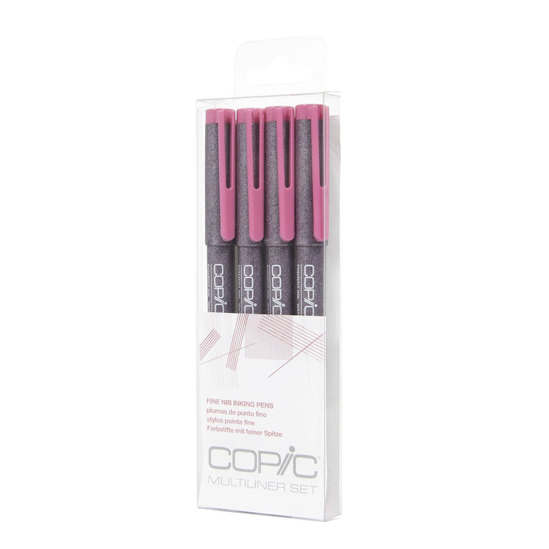 COPIC Multiliner 4 Set: Pink - Entrelíneas Papelería - Tiralíneas