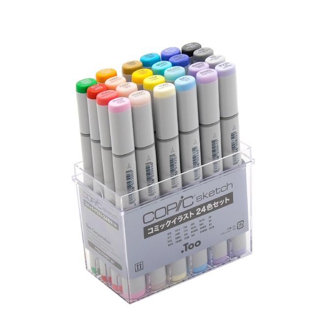 COPIC Sketch - Set de 24 colores Manga - Entrelíneas Papelería - Marcador