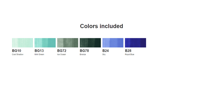 COPIC Sketch - Sets de 6 colores - Entrelíneas Papelería - Marcador