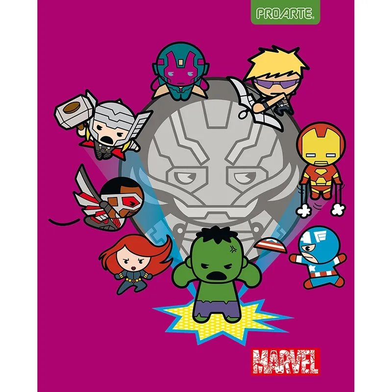 Cuaderno Universitario Proarte Colección Marvel Kawaii - Entrelíneas Papelería - Cuadernos