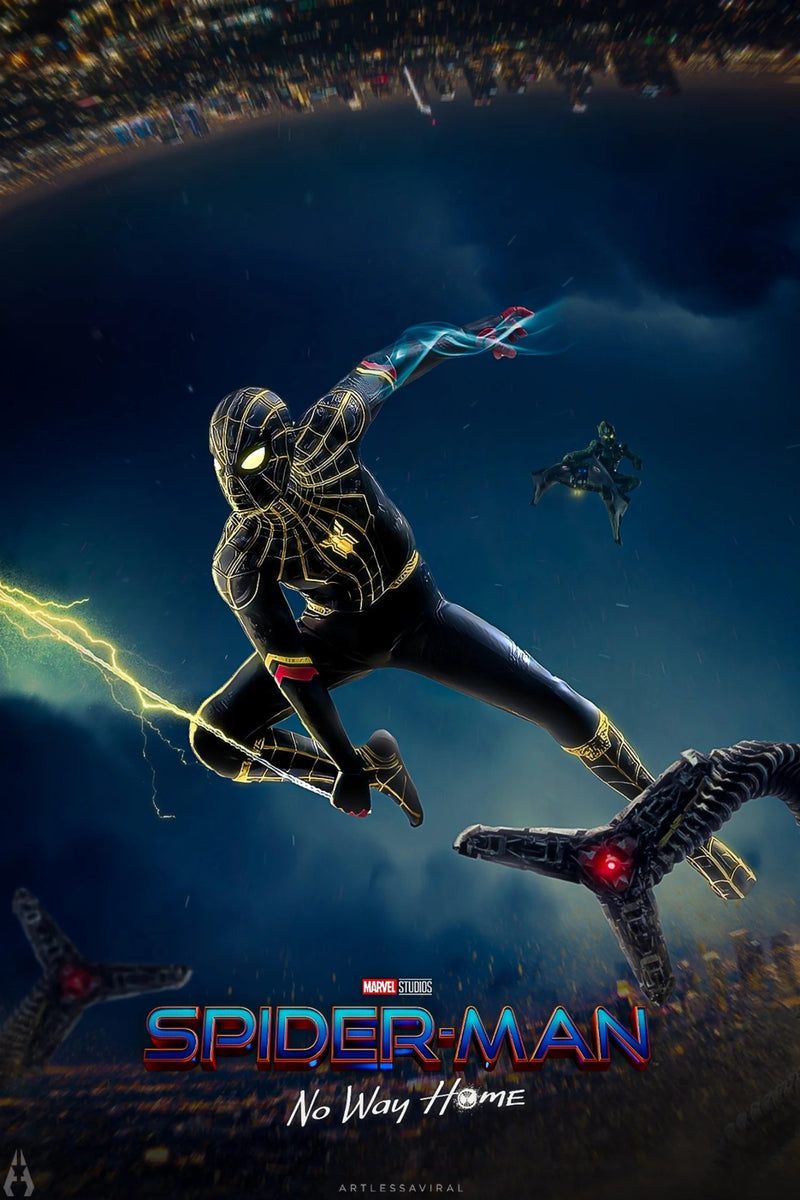 Funko Pop! Marvel: Spider-Man Gold and Black Suit (bobble-head) / Spider-Man No Way Home - Entrelíneas Papelería - Funko