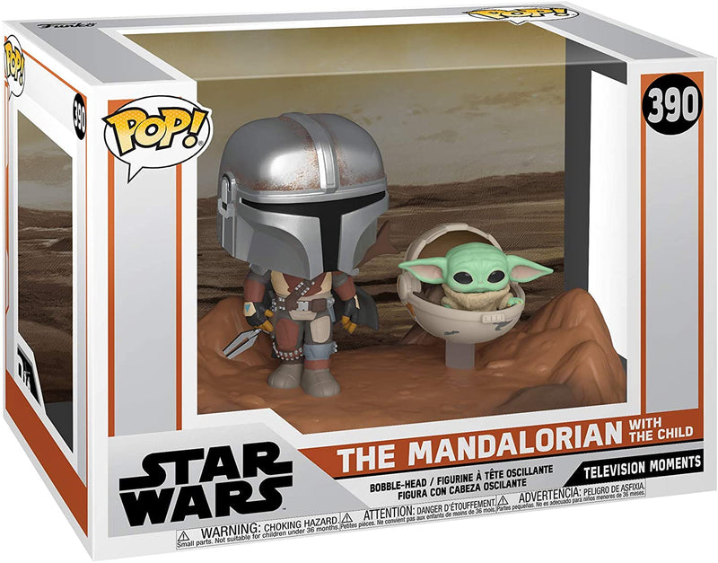 Funko Pop! - Moments: Mandalorian & The Child / Star Wars - Entrelíneas Papelería - Funko