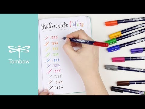 Set 10 Tombow Fudenosuke Brush Pen