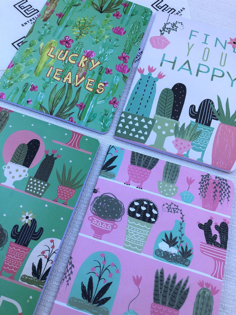 Libretas Colección Cactus - Entrelíneas Papelería - Cuadernos