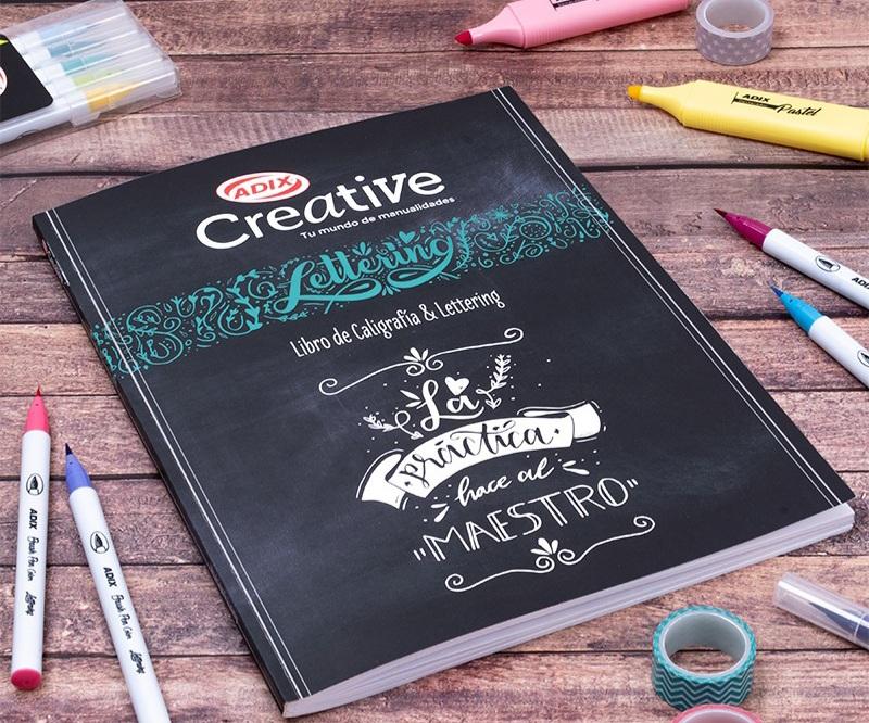 Libro de Caligrafía y Lettering Creative Adix - Entrelíneas Papelería - Libro