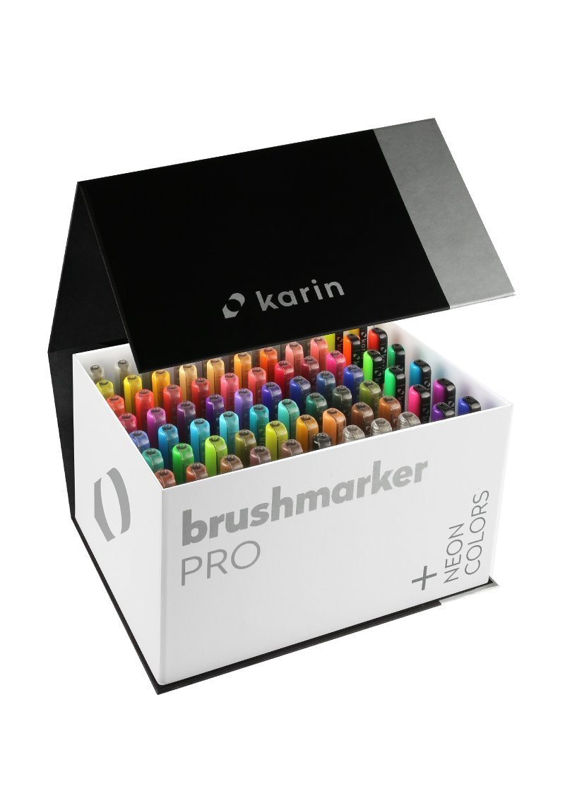 MegaBox PLUS 72 Karin Markers Pro + 3 Blenders - Entrelíneas Papelería - Marcadores