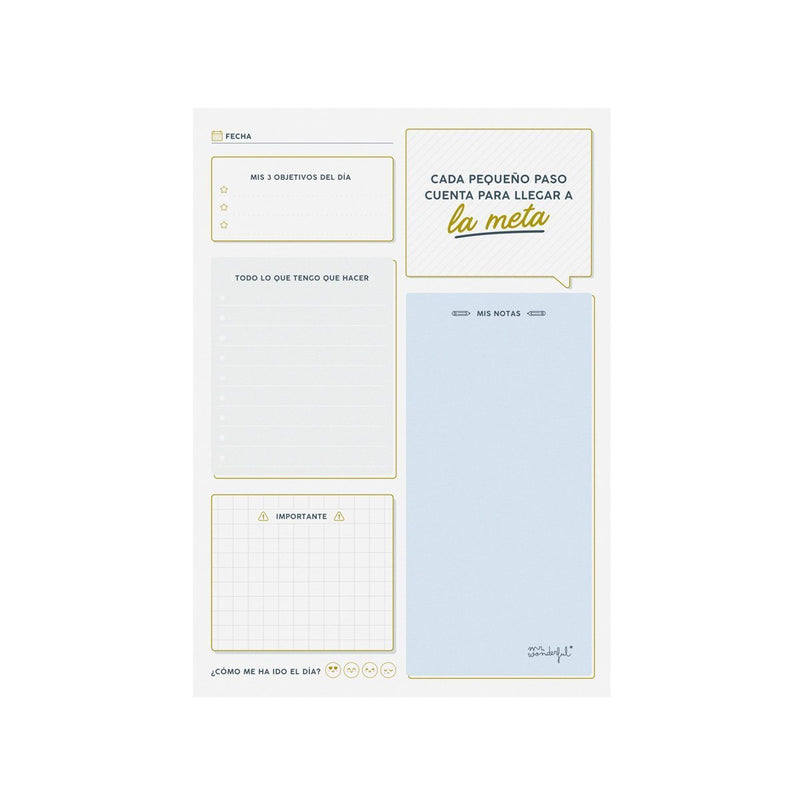 Organizador Vertical día por página Mr. Wonderful - Entrelíneas Papelería - Organizador