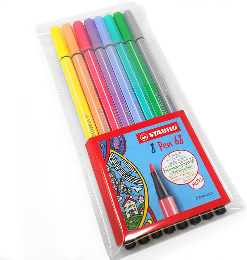 Rotulador Stabilo Pen 68 Pastel - Estuche con 8 colores - Entrelíneas Papelería -