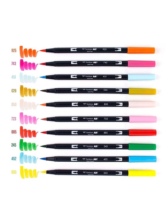 Set 10 Marcadores Tombow Dual Brush Celebration - Entrelíneas Papelería - Marcadores