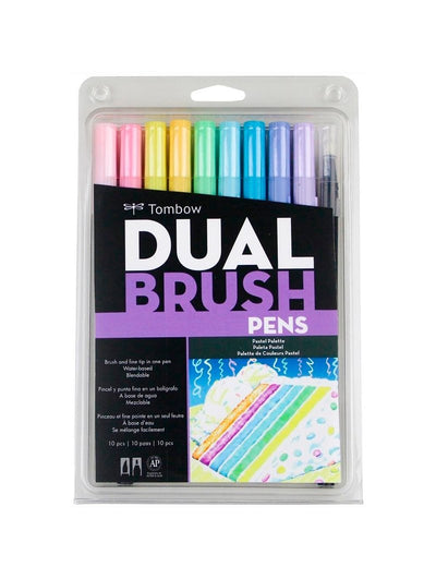 Set 10 Marcadores Tombow Dual Brush Colores Pastel - Entrelíneas Papelería - Marcadores