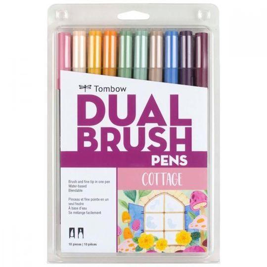 Set 10 Marcadores Tombow Dual Brush Cottage - Entrelíneas Papelería - Marcadores