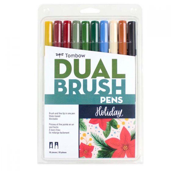 Set 10 Marcadores Tombow Dual Brush Holiday - Entrelíneas Papelería - Marcadores