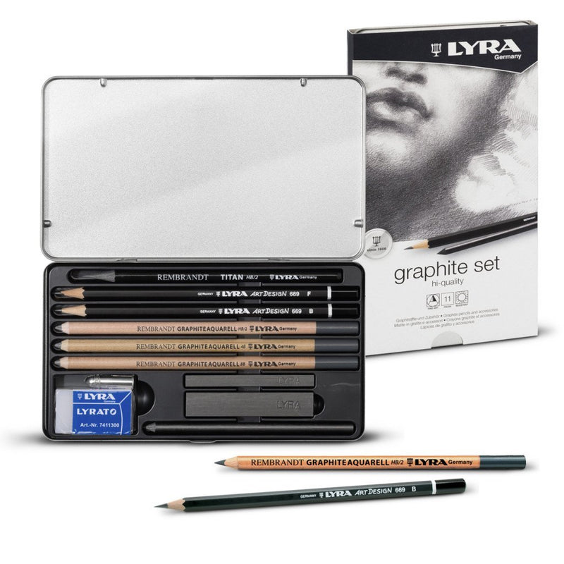 Set 11 lápices grafito Rembrandt Graphite Set LYRA - Entrelíneas Papelería - Lápices