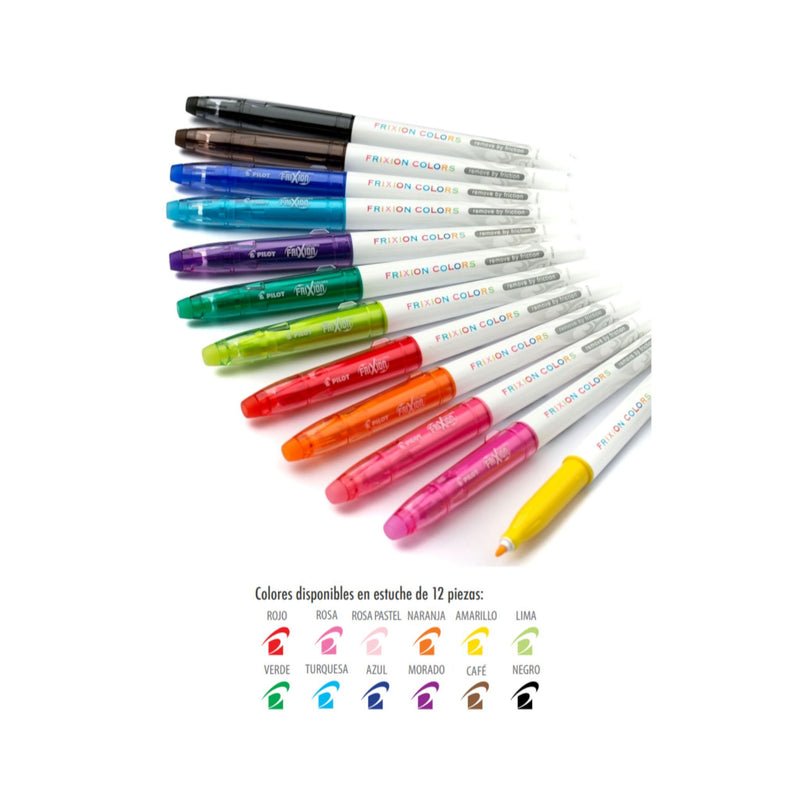 Set 12 Pilot Frixion Colors - Entrelíneas Papelería -