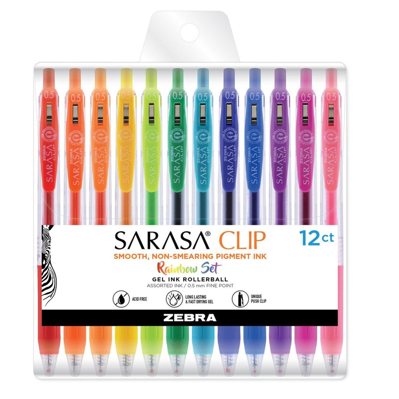 Set 12 Sarasa Clip 0.5 mm Desert / Rainbow - Entrelíneas Papelería - Lápices