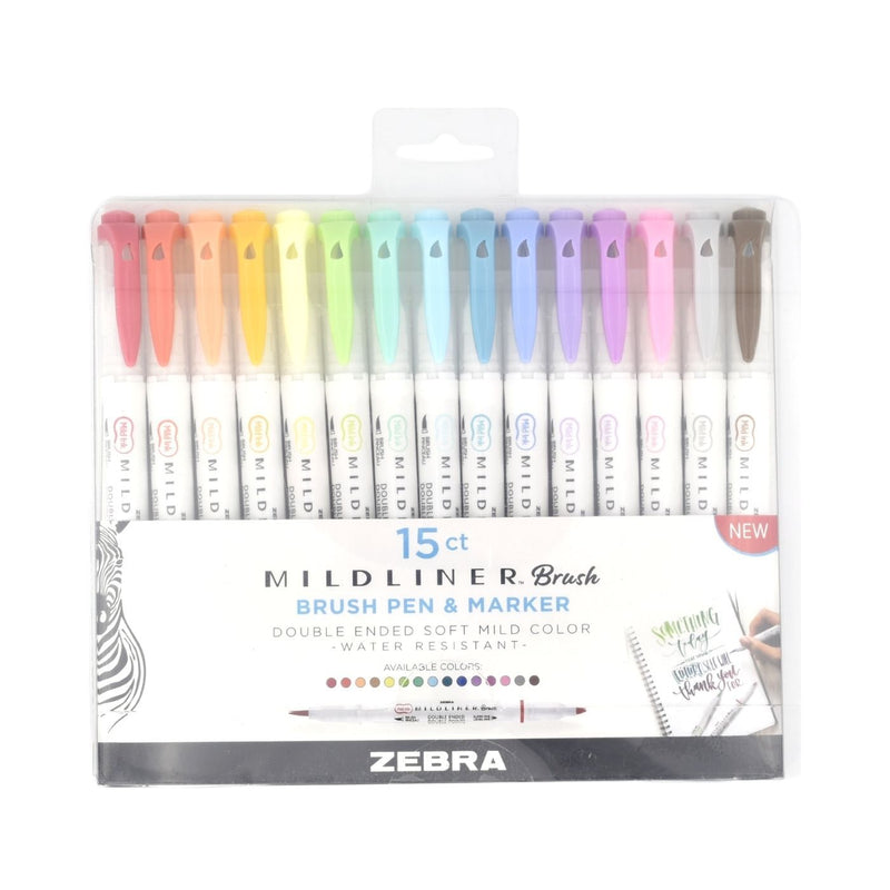 Set 15 Destacadores Mildliner Brush - Entrelíneas Papelería - Destacadores