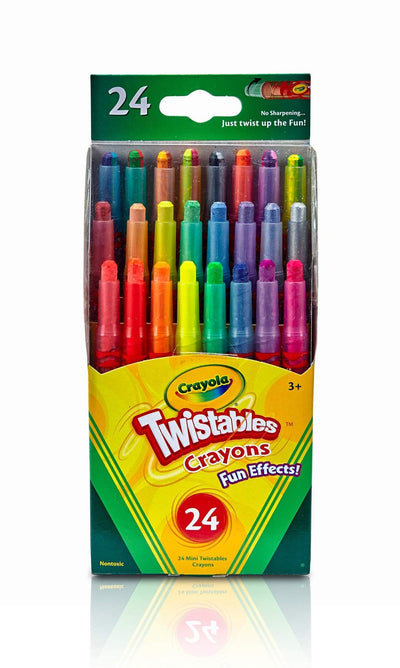Set 24 mini crayones divertidos girables Crayola - Entrelíneas Papelería - Lápices