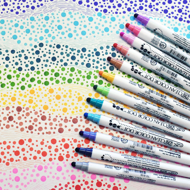 Set 4 Marcadores Clean Color Dot Kuretake - Entrelíneas Papelería - Marcadores