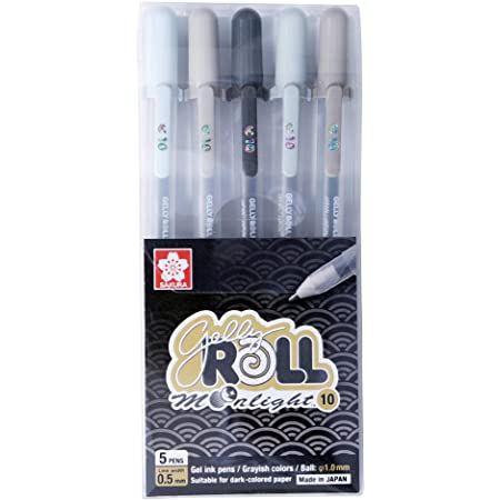 Set 5 Lápices Gel Sakura Gelly Roll Grises - Entrelíneas Papelería - Lápices