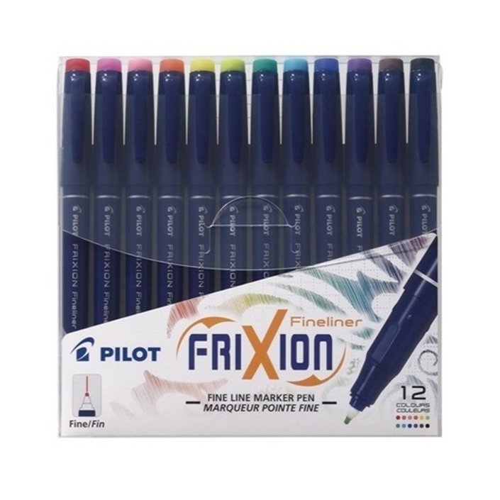 Set De 12 Lápices Pilot Frixion Fineliner - Entrelíneas Papelería - Marcadores